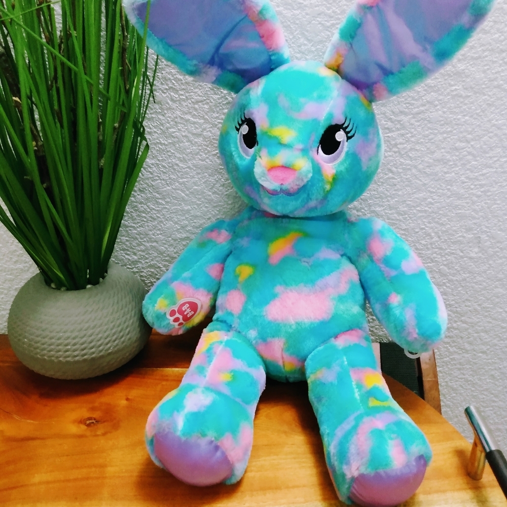 NWOT Build-A-Bear Tie-Dye Blue Rabbit